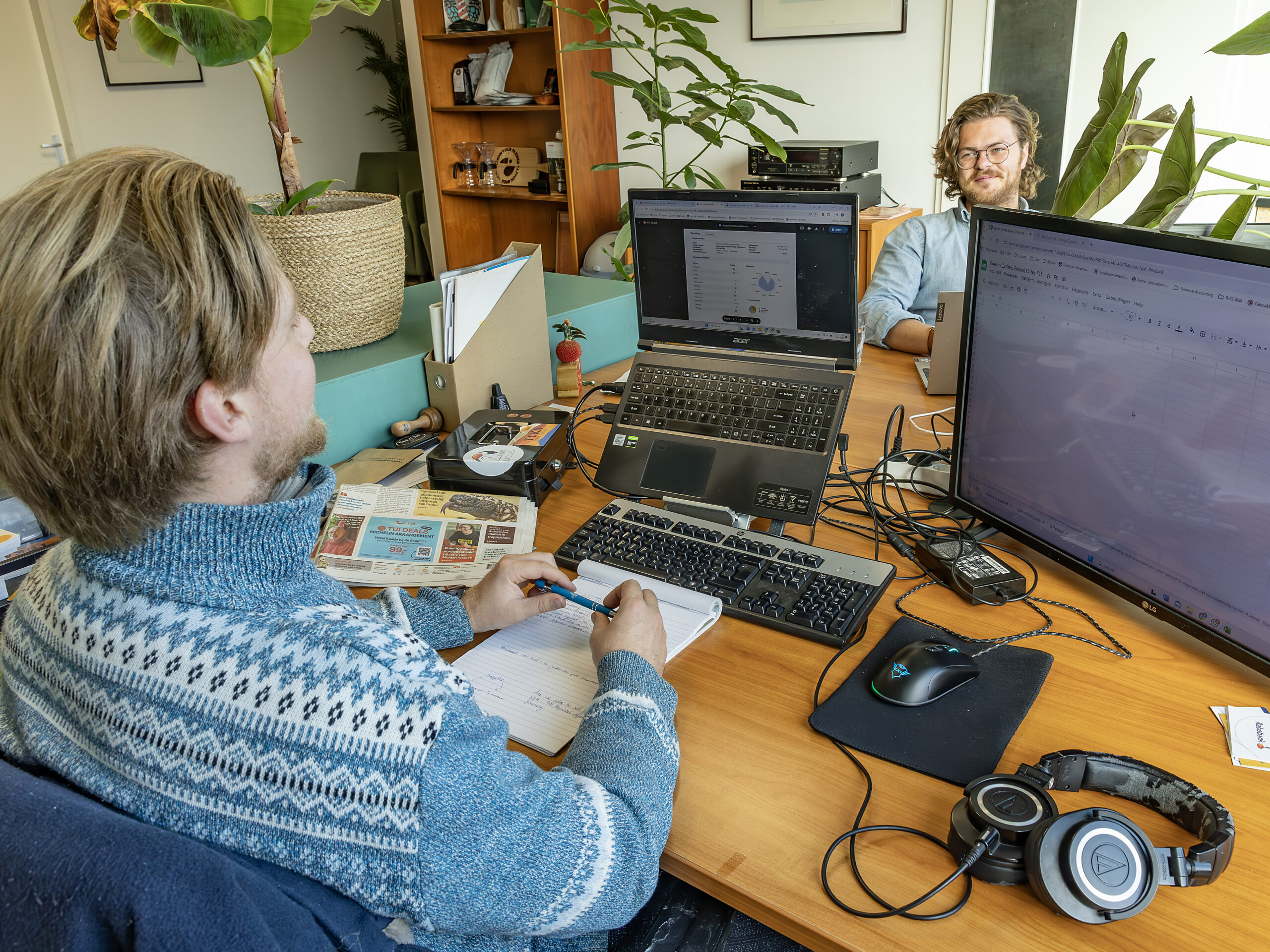 Ben en Miles van 2CanTrades op kantoor in Nijmegen